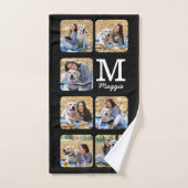 Cute Personalized Photo Collage Pet Lover Dog Bad Handdoek (Handdoek)