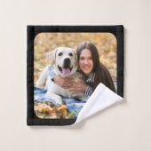 Cute Personalized Photo Collage Pet Lover Dog Bad Handdoek (Wasdoekje)