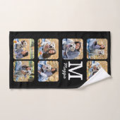 Cute Personalized Photo Collage Pet Lover Dog Bad Handdoek (Handdoek)