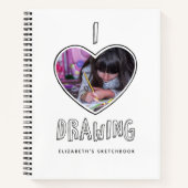 Cute Personalized Photo Sketchbook Notitieboek (Voorkant)
