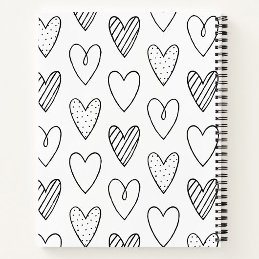 Cute Personalized Photo Sketchbook Notitieboek (Achterkant)