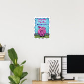 Cute Personalized Pig Sty Room Poster (Thuiskantoor)