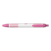 Cute Personalized Pink Flamingo Zwarte Inkt Pen (Achterkant)