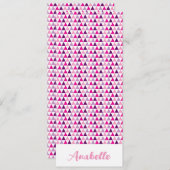 Cute Personalized Pink Geometric Pattern Bladwijze (Voorkant / Achterkant)
