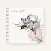 Cute Personalized Possum Notebook Notitieboek (Voorkant)