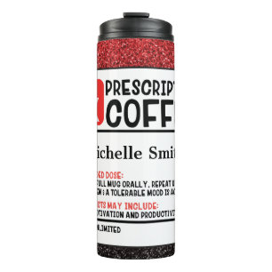 Cute Personalized Prescription Koffee Thermosbeker