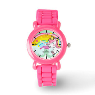 Cute Personalized Rainbow Unicorn Watch Horloge