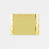 Cute Personalized Retro Yellow Oranje Green White Post-it® Notes (Voorkant)