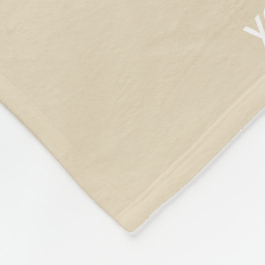 Cute Personalized Rhinoceros Oerwoud Tan Stripe Fleece Deken (Hoek)