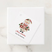Cute Personalized Santa Christmas Holiday Bedankjes Labels (In situ)