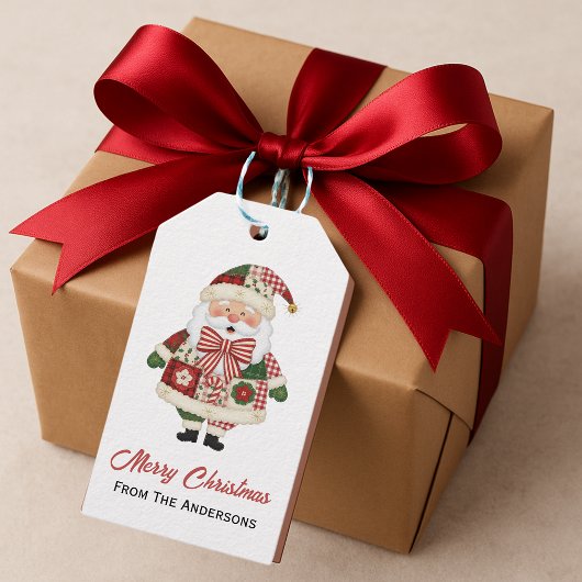 Cute Personalized Santa Christmas Holiday Cadeaulabel