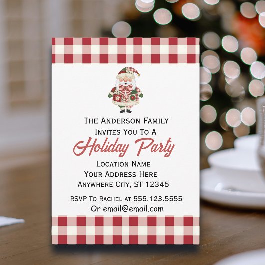 Cute Personalized Santa Christmas Holiday Kaart