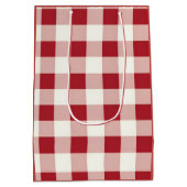 Cute Personalized Santa Christmas Holiday Medium Cadeauzakje (Achterkant)