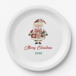 Cute Personalized Santa Christmas Holiday Papieren Bordje