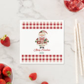 Cute Personalized Santa Christmas Holiday Servet (Insitu)
