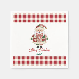 Cute Personalized Santa Christmas Holiday Servet