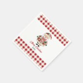 Cute Personalized Santa Christmas Holiday Servet (Hoek)