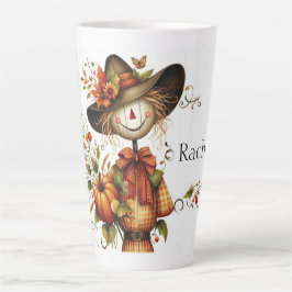 Cute Personalized Scarecrow Latte Mok