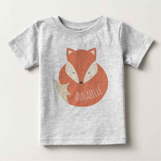 Cute Personalized Sleeping Fox (Voorkant)