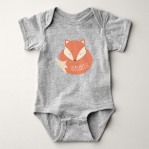 Cute Personalized Sleeping Fox Romper