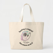 Cute Personalized Teacher Unicorn Appreciation Grote Tote Bag (Voorkant)
