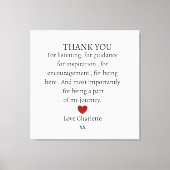 cute personalized thank you love canvas afdruk (Voorkant)