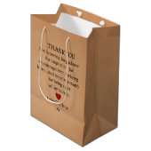 cute personalized thank you love  medium cadeauzakje (Voorkant Gekanteld)
