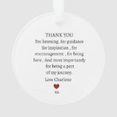 cute personalized thank you love  ornament (achterkant)