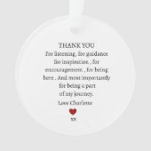 cute personalized thank you love  ornament (voorkant)