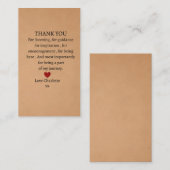 cute personalized thank you love  visitekaartje (Voorkant / Achterkant)