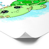 Cute Personalized Turtle Artwork Poster (Hoek)