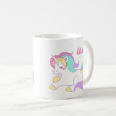 Cute Personalized Unicorn Mok Magical Pastel (Voorkant rechts)