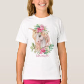 Cute Personalized Unicorn T-shirt (Voorkant)