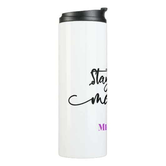 Cute Personalized Unicorn Thermal Tumbler Thermosbeker (Gedraaid links)