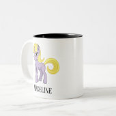 Cute Personalized Unicorn Two-Tone Coffee Mok (Voorkant links)