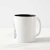 Cute Personalized Unicorn Two-Tone Coffee Mok (Voorkant rechts)