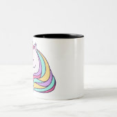 Cute Personalized Unicorn Two-Tone Coffee Mok (Center)