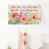 Cute personalized waterverf floral spandoek (Insitu)