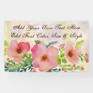 Cute personalized waterverf floral spandoek