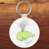 Cute Personalized Whale Sleutelhanger (Voorkant)