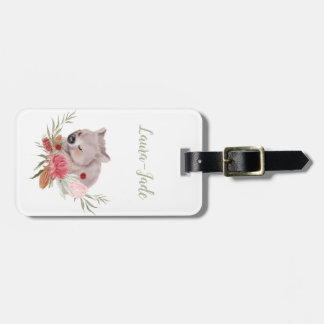 Cute Personalized Wombat Bagagelabel