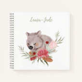 Cute Personalized Wombat-laptop Notitieboek (Voorkant)