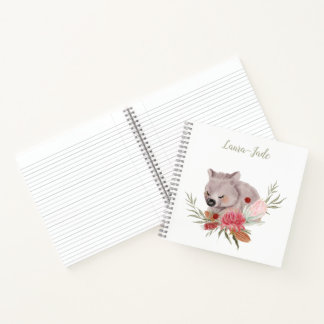 Cute Personalized Wombat-laptop Notitieboek