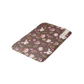 Cute Personalized Woodland Animals Pattern Badmat (Gekanteld)
