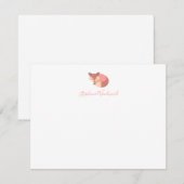 Cute Personalized Woodland Fox Notitiekaartje (Voorkant / Achterkant)