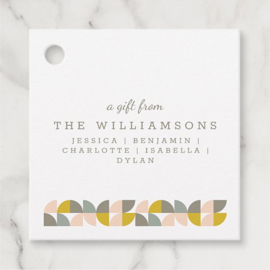 Cute Personated a Gift from Geometric Bedankjes Labels (Voorkant)