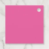 Cute personated a Gift from Modern Hot Pink Bedankjes Labels (Achterkant)