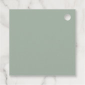 Cute Personated a Gift from Modern Sage Green Bedankjes Labels (Achterkant)