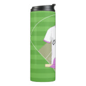Cute Personated Baseball roze Thermosbeker (Gedraaid links)