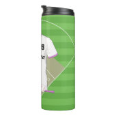 Cute Personated Baseball roze Thermosbeker (Geroteerd rechts)